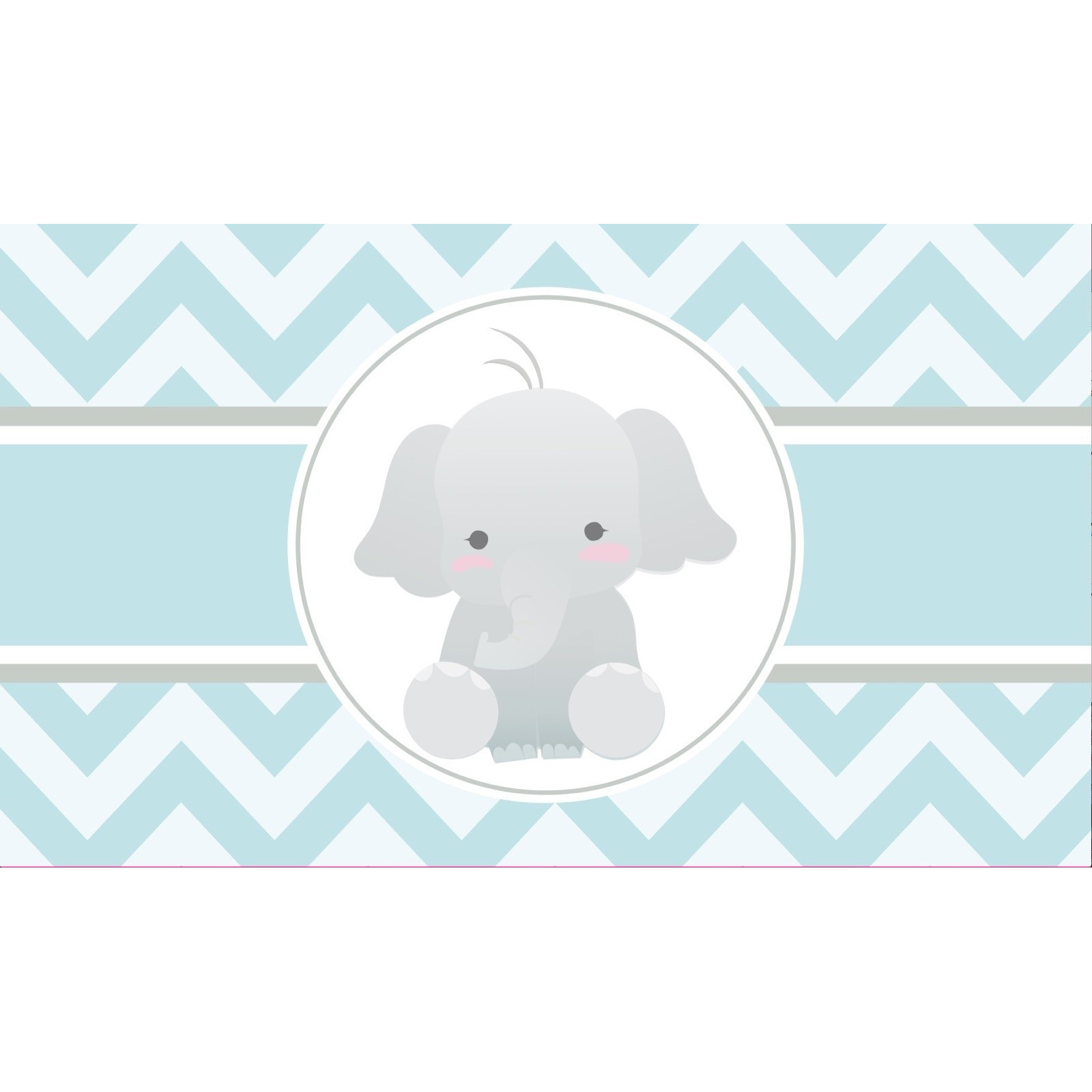 Adesivo di elefante celeste