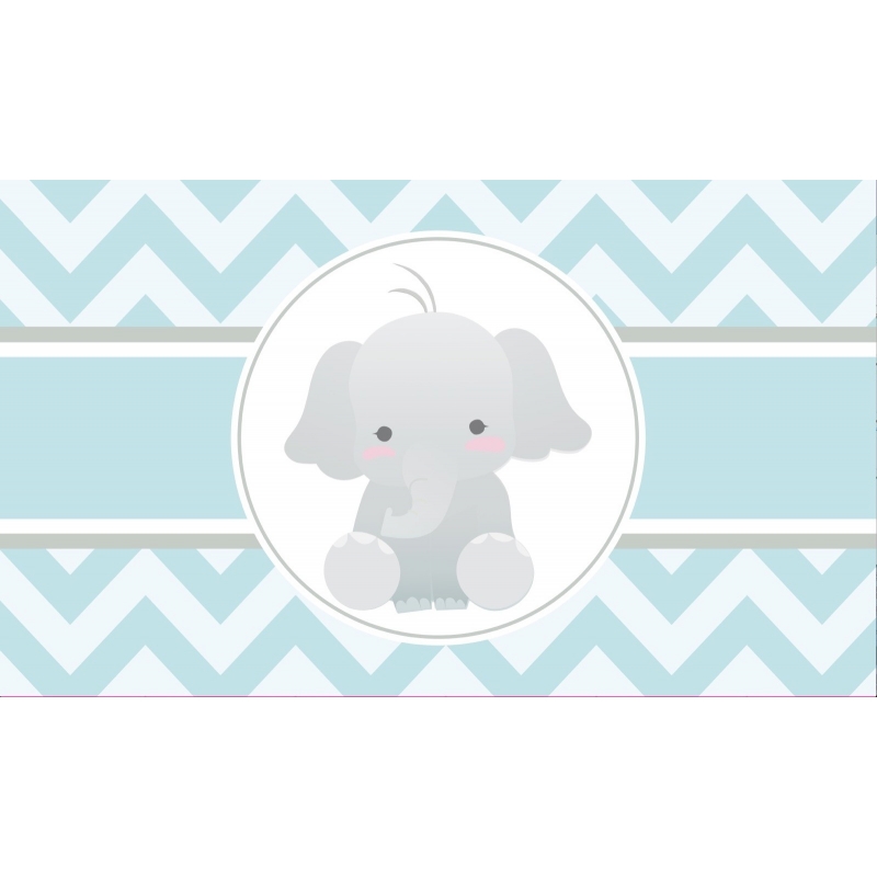 Adesivo di elefante celeste