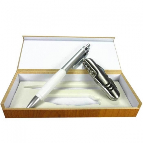 Set penna e coltello in scatola