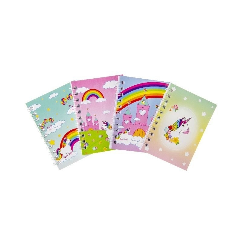 Quaderno decorato con unicorni