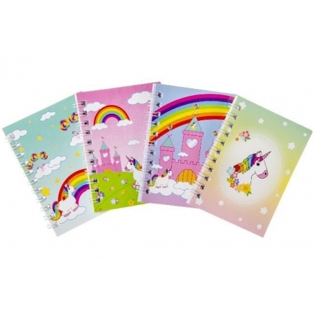 Quaderno decorato con unicorni