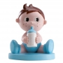 Figura per torta bambino con biberon per battesimo economica