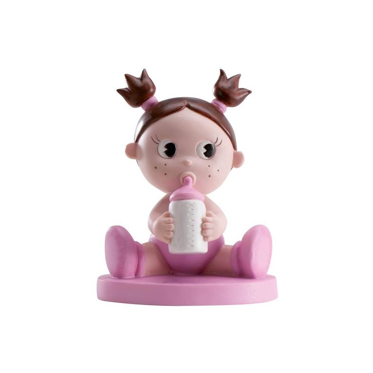 Figura per torta battesimo bimba con biberon economica