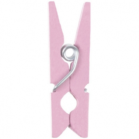 Pinze di legno color rosa