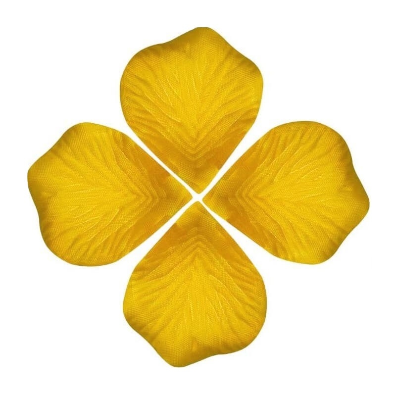 Borse di petali gialli per decorare