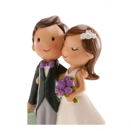 Figura sposi auto per torta di matrimonio
