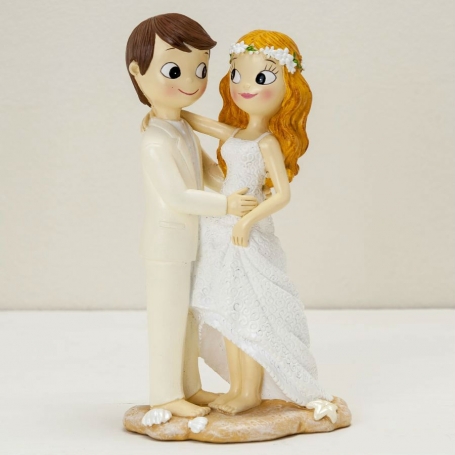 Figura sposi spiaggia per torta nuziale originale