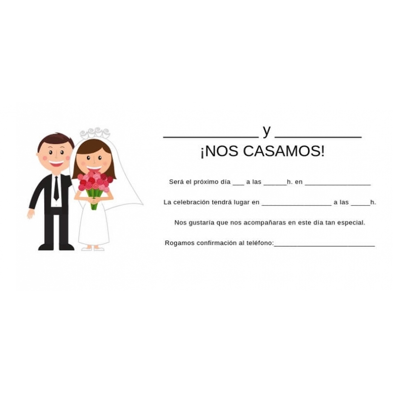 Inviti matrimonio da compilare