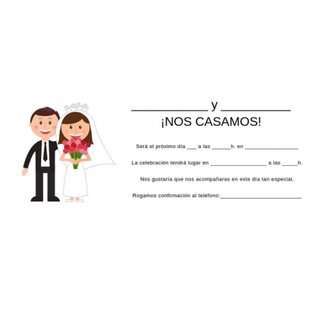 Inviti matrimonio da compilare