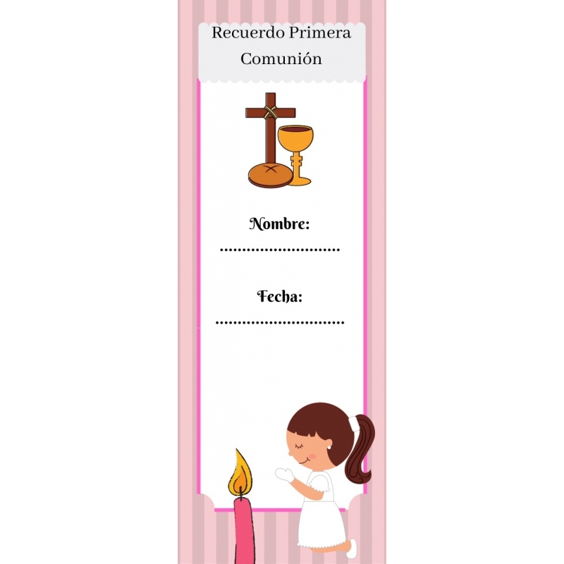 Segnalibro comunione ragazze