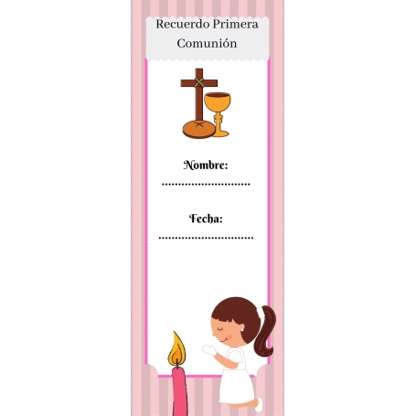 Segnalibro comunione ragazze