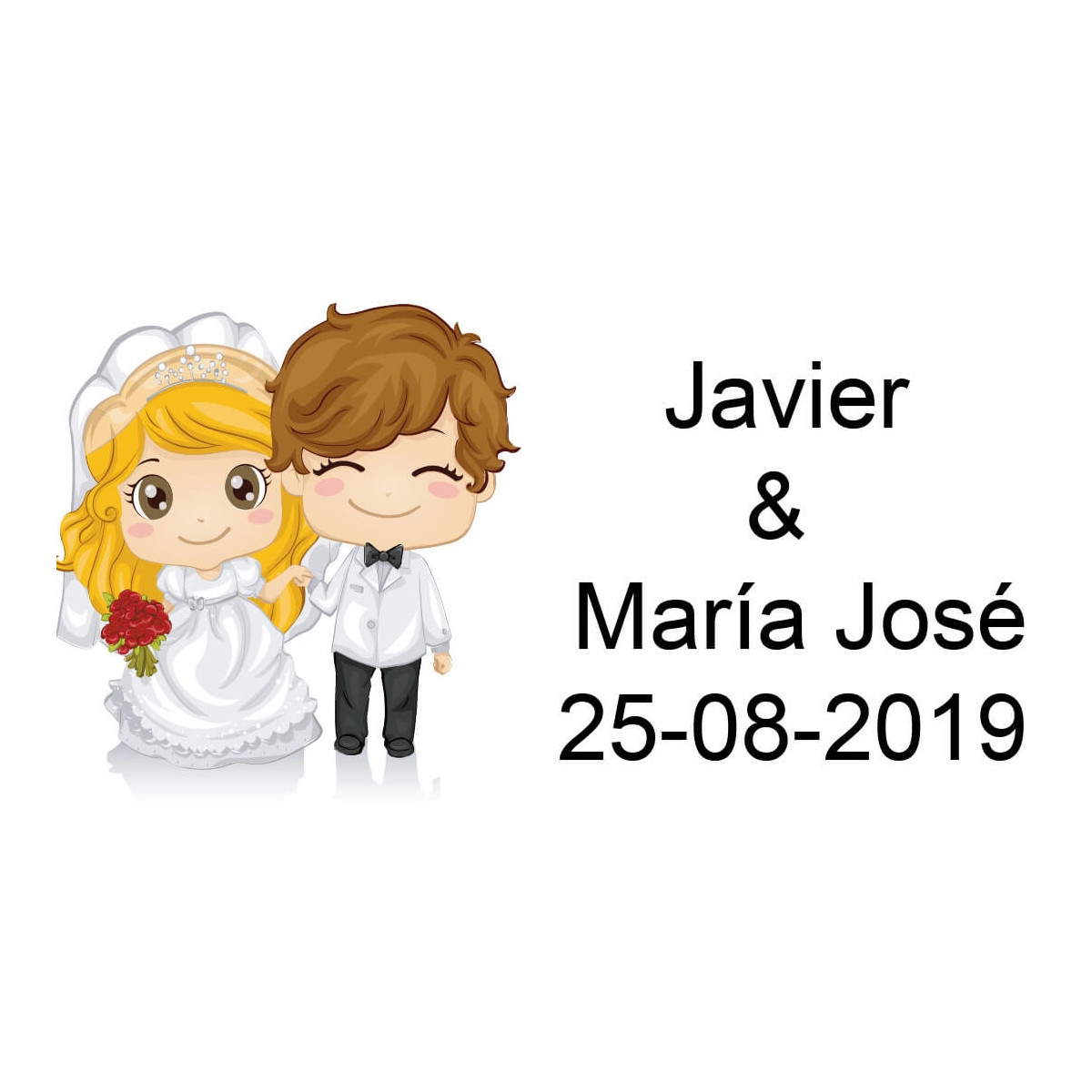 Adesivo per matrimonio personalizzato