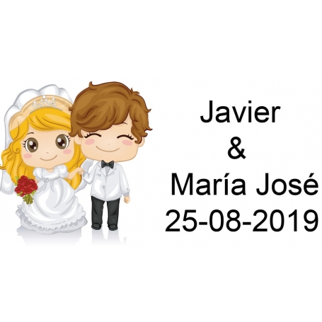 Adesivo Per Matrimonio Personalizzato
