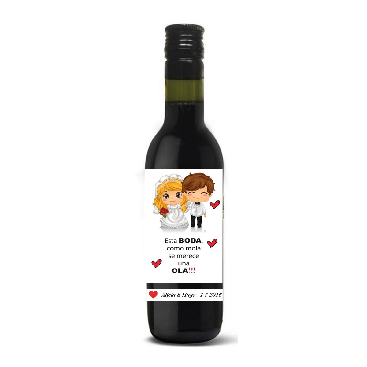 Botiglie di vino personalizzate dettagli di matrimonio
