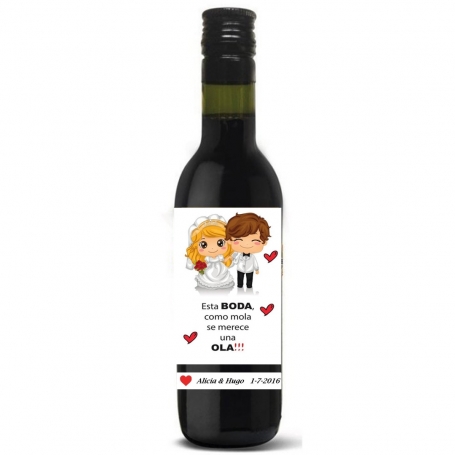 Botiglie di vino personalizzate dettagli di matrimonio