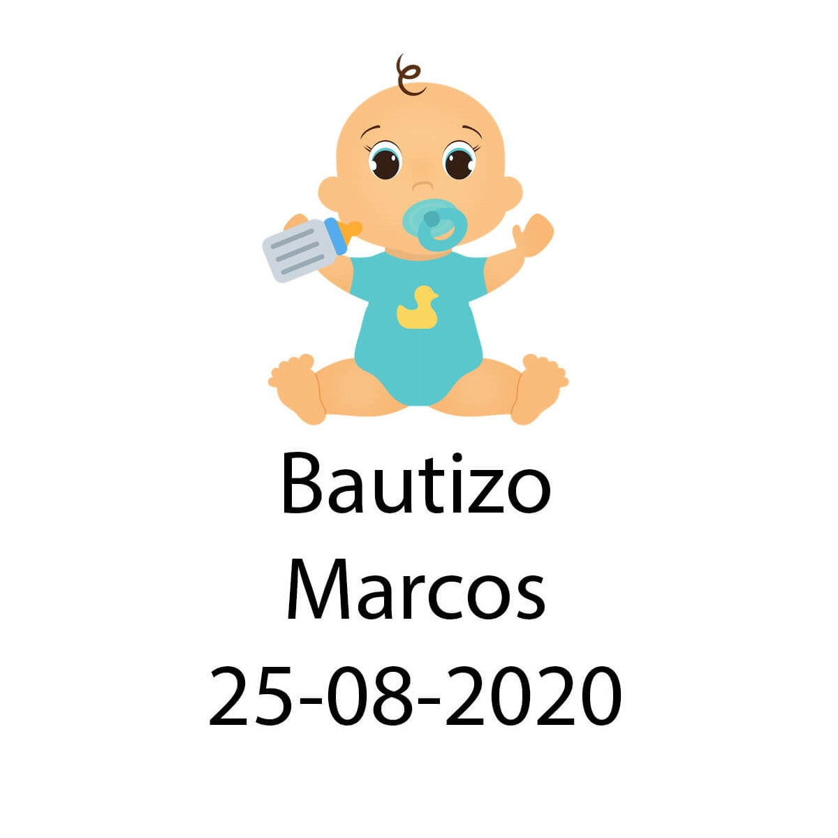 Adesivo per battesimo personalizzato