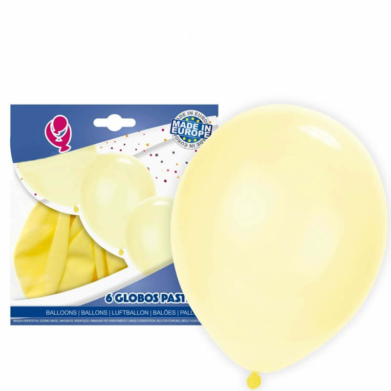 Confezione di palloncini gialli pastello