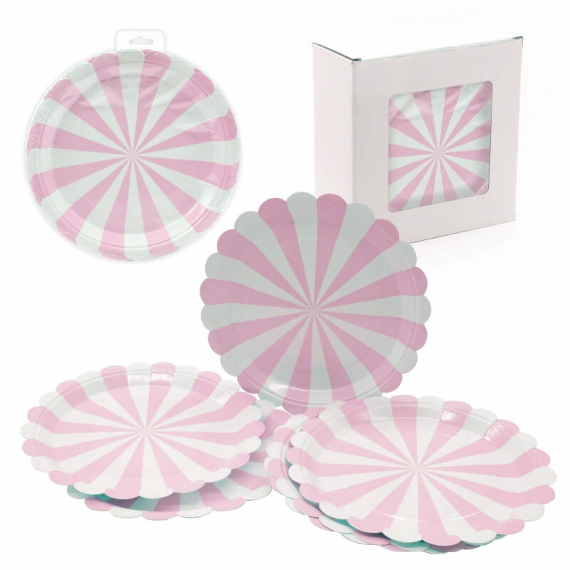 Pack piatto usa e getta rosa
