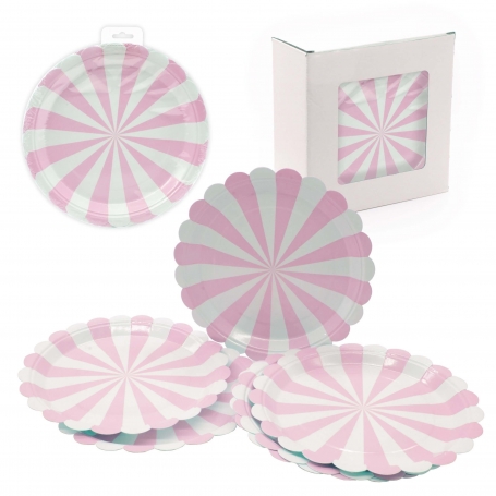 Pack piatto usa e getta rosa