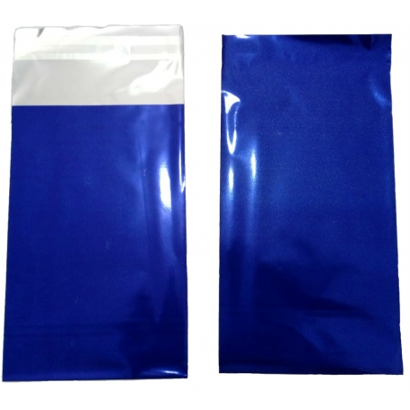 Borsa metallica blu