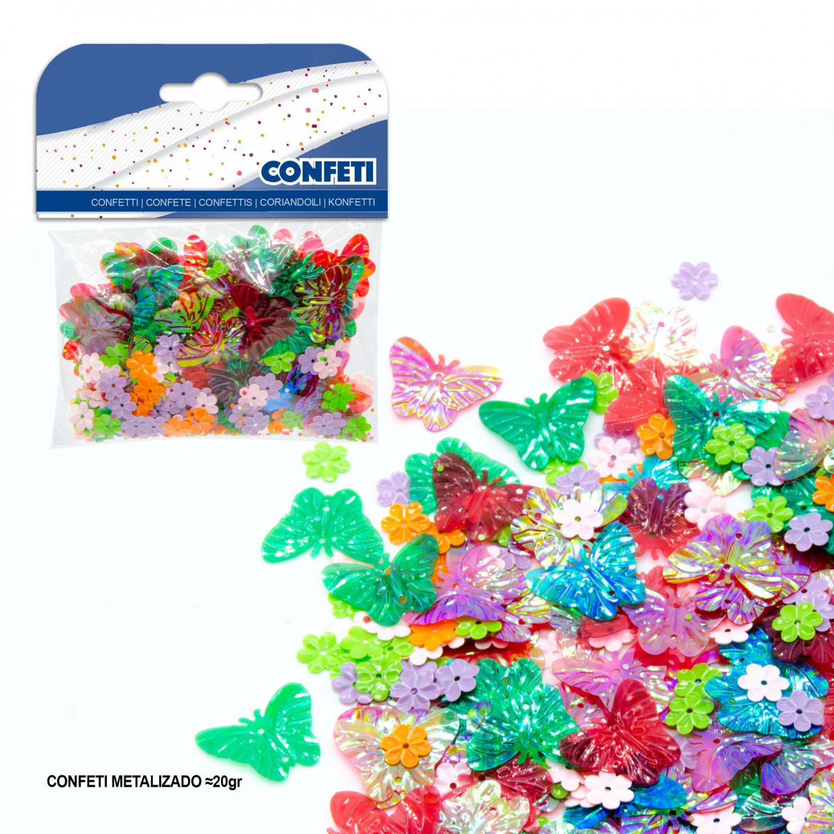 Coriandoli di farfalle e fiori