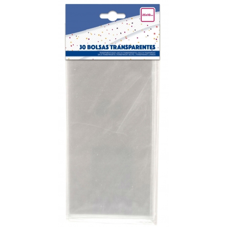 Borse Trasparenti 25x10cm Confezione da 30 unità