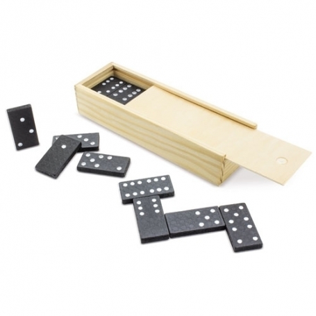 Domino con adesivo felice natale