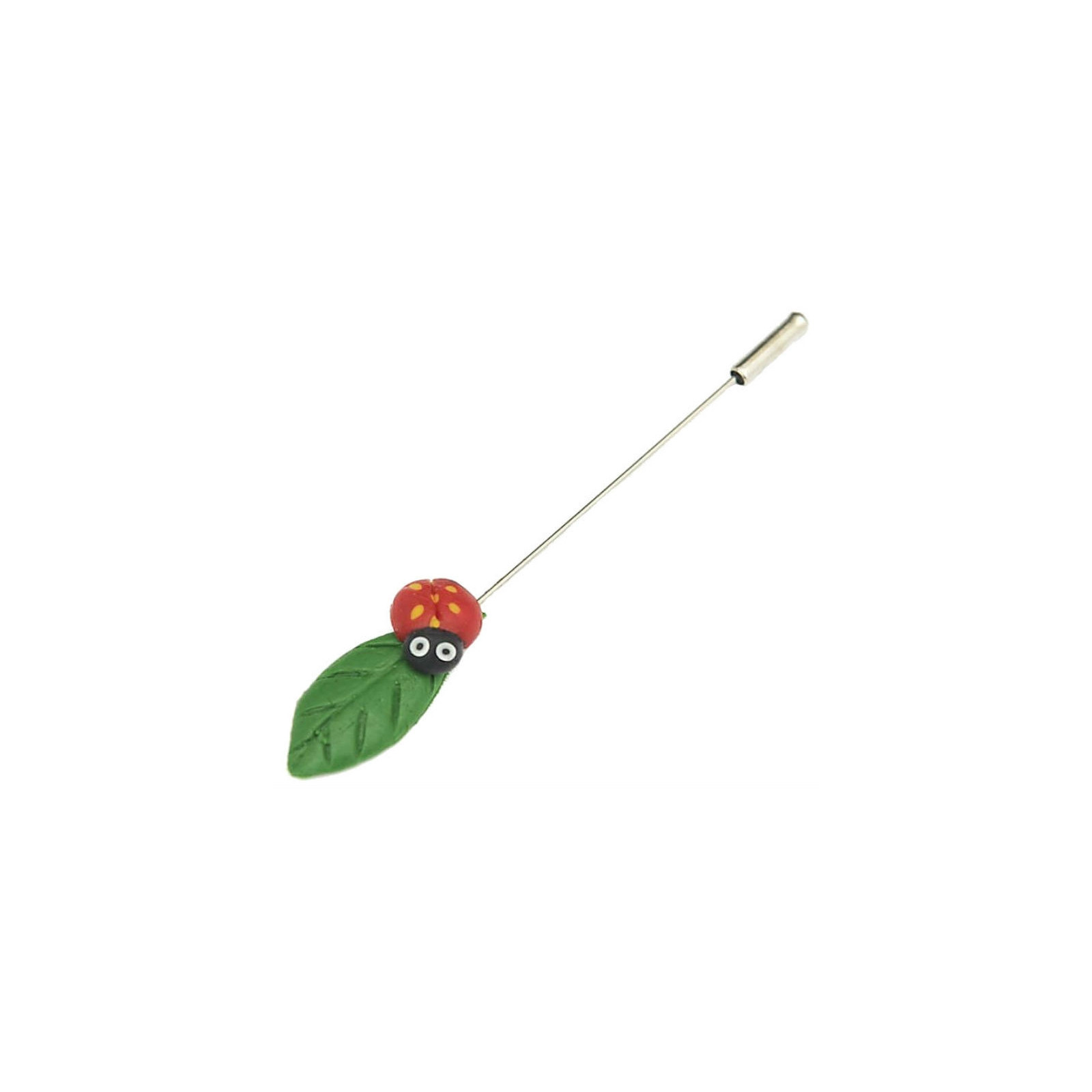 Spilla coccinella in fiore per invitate matrimonio