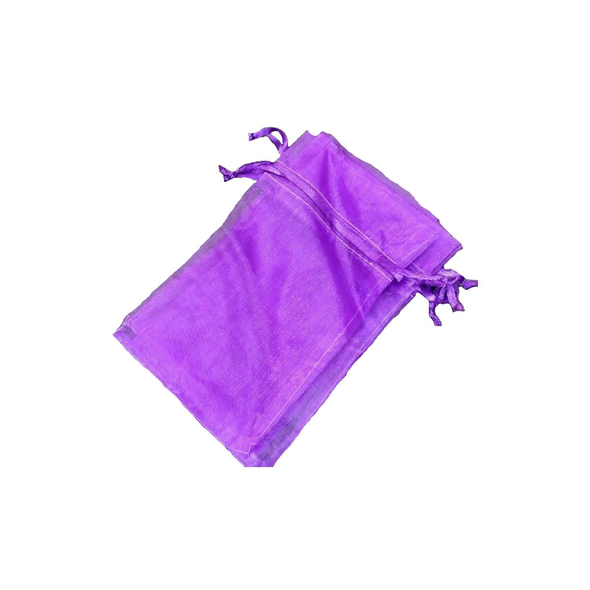 Borsa in organza viola scuro 9 x 15