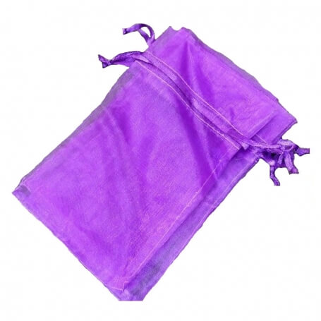 Borsa In Organza Lilla Scura 9x15