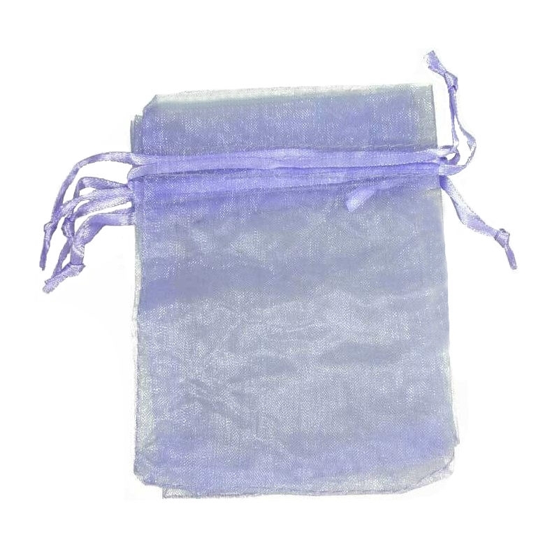 Sacchetto di organza viola chiaro 9 x 15