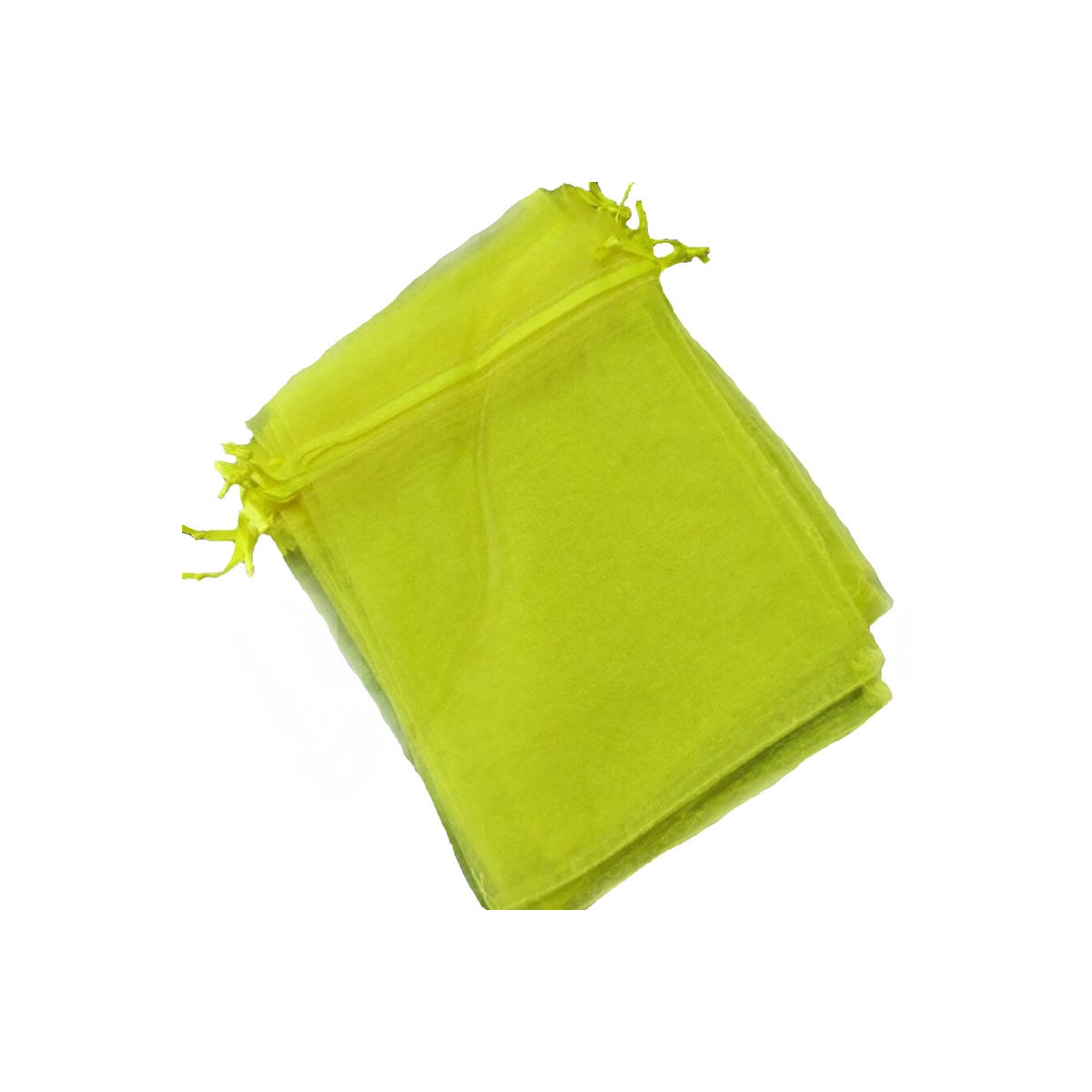 Borsa in organza gialla 13 x 17