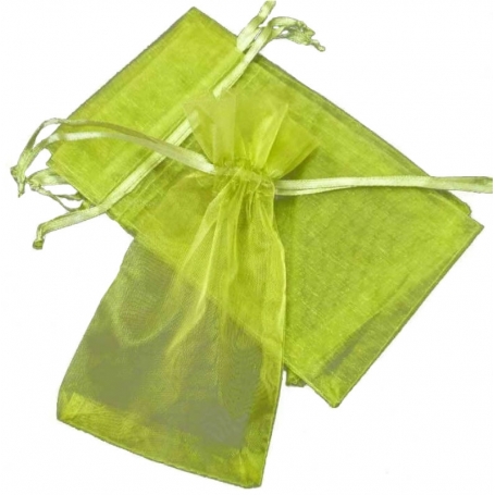 Borsa In Organza Verde Scuro 9x15