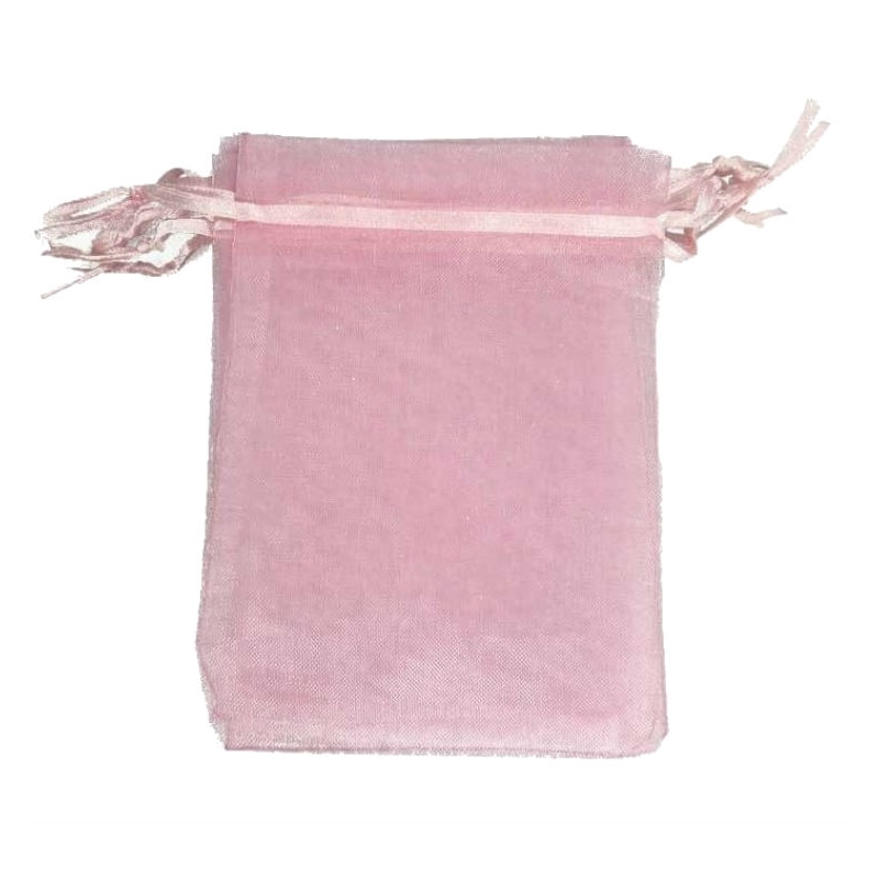 Borsa in organza rosa chiaro 13 x 17