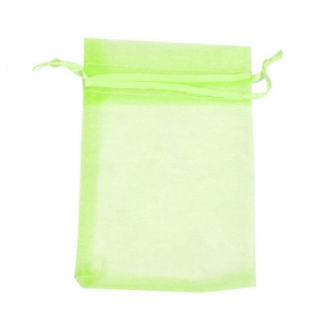 Saccetto in organza verde chiaro 7 x 10