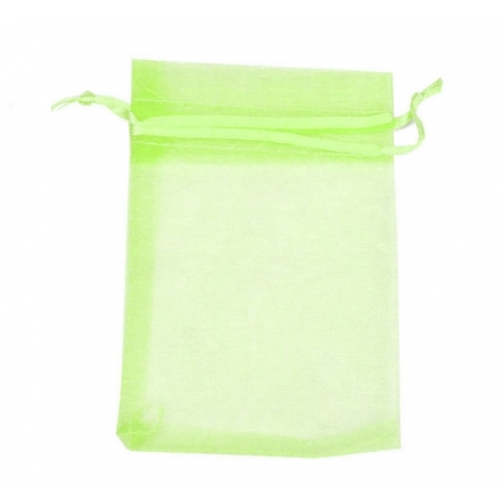 10 x 13 sacchetti di organza verde chiaro
