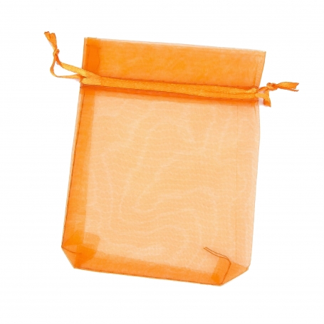 Borsa di organza arancione scuro 7 x 10