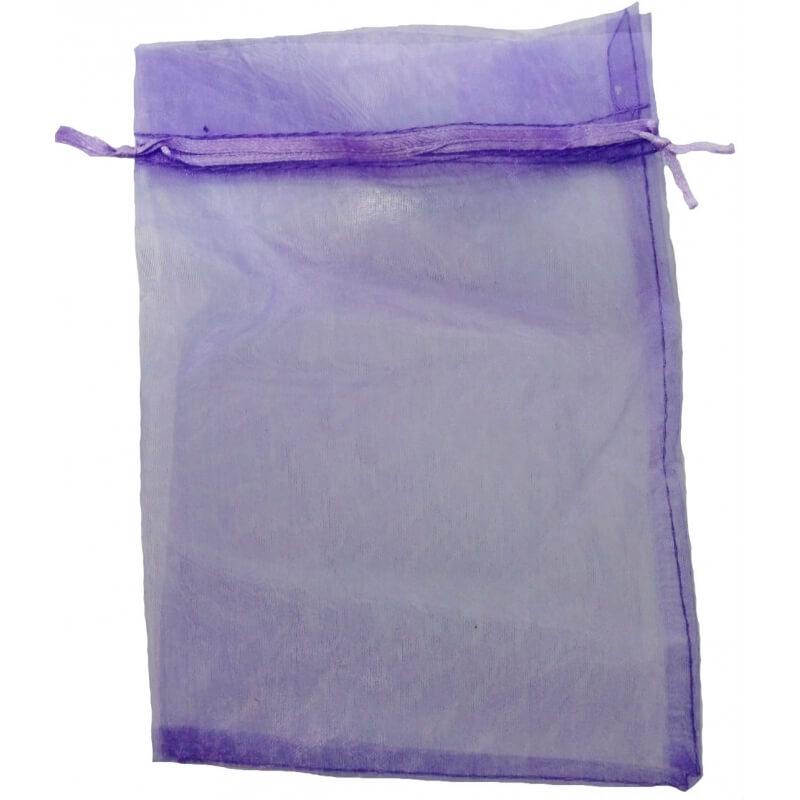 Borsa in organza viola scuro 13 x 17