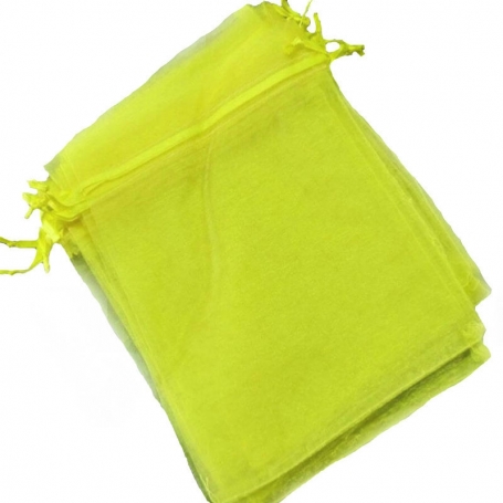 10 x 13 sacchetti di organza gialli