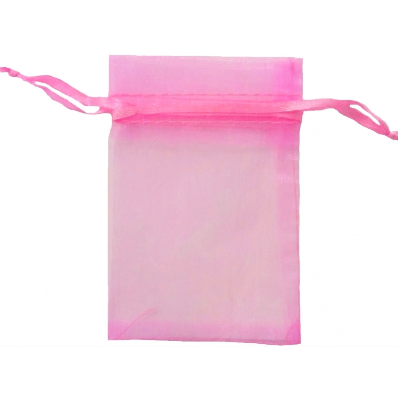 Sacchetto di organza rosa bubblegum 15 x 20