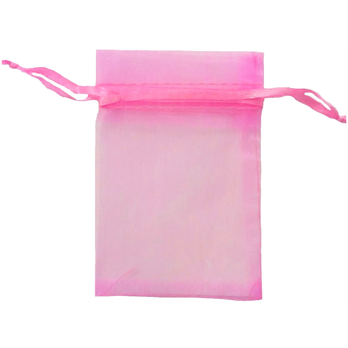 Sacchetto di organza di gomma da masticare rosa 13 x 17