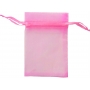 Sacchetto di gomma da masticare rosa in organza 7x10