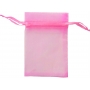 Sacchetto di organza rosa chewing gum 7 x 10