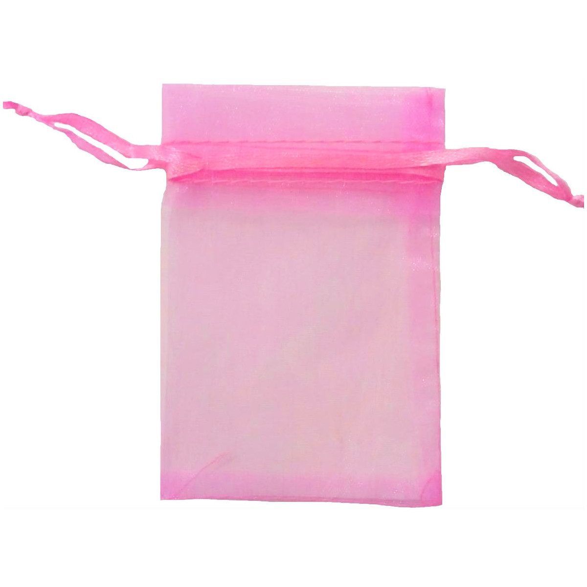 Sacchetto di gomma da masticare rosa in organza 7x10
