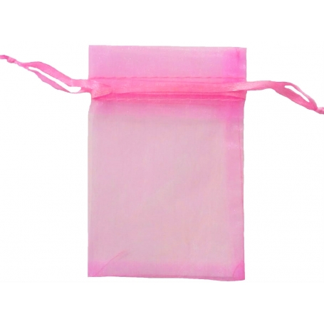 Sacchetto di organza rosa chewing gum 7 x 10
