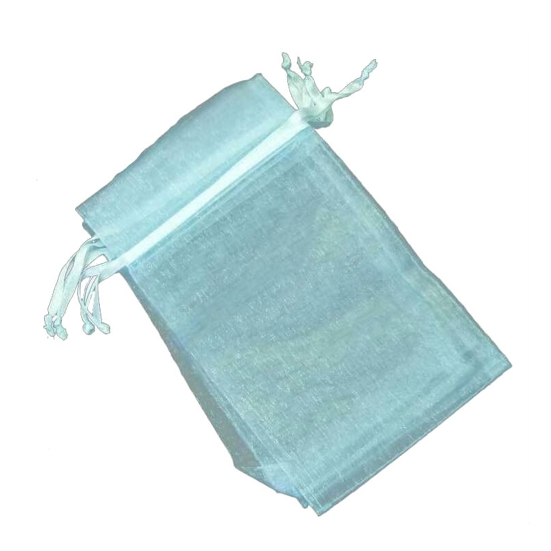 Sacchetto di organza celeste 7 x 10