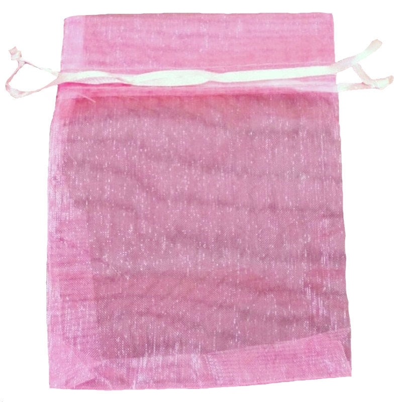 Sacchetti di organza di gomma da masticare rosa 10 x 13