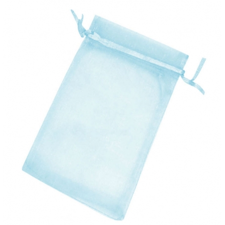 Sacchetti in organza azzurro chiaro 10 x 13