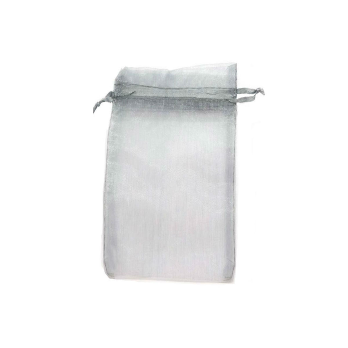 Borsa in organza argento 9 x 15