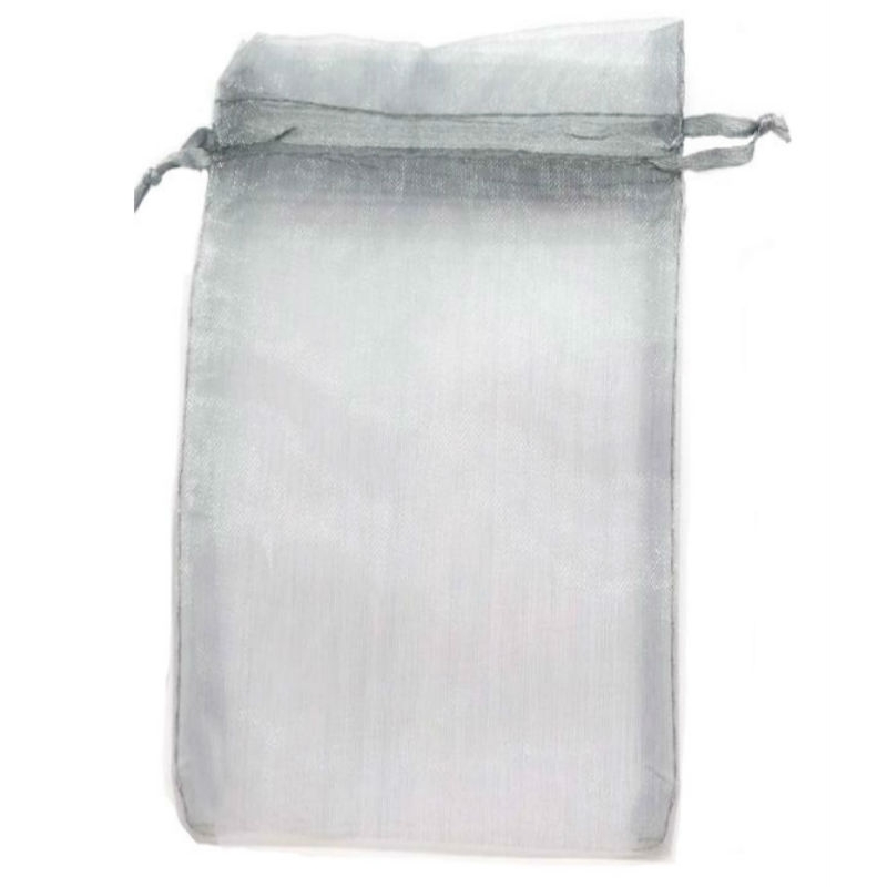 Borsa in organza argento 9 x 15